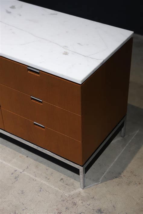 knoll marble top cabinet steel legs 1stdibs|Florence Knoll Extreme Long Sideboard with Marble Top.